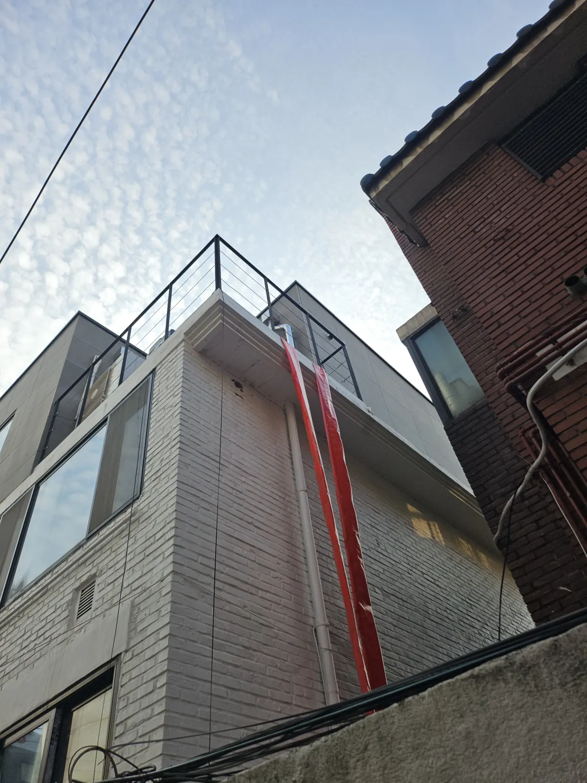 공장창고 대구경 PVC 우수관 — 비포 사진 (시공 전)